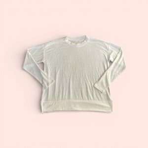 #018, Lucky brand white long sleeve sweater, size S